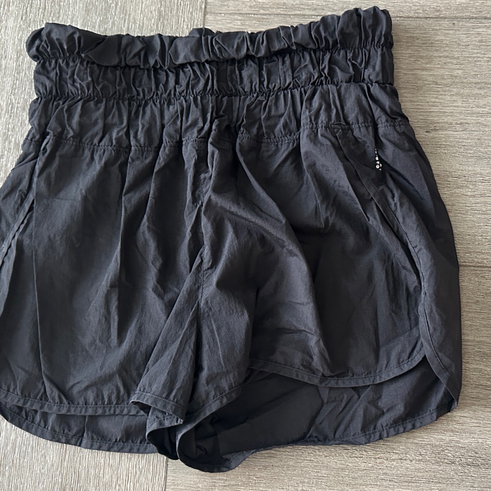 Free People Movement - Black High-Waisted Shorts size medium